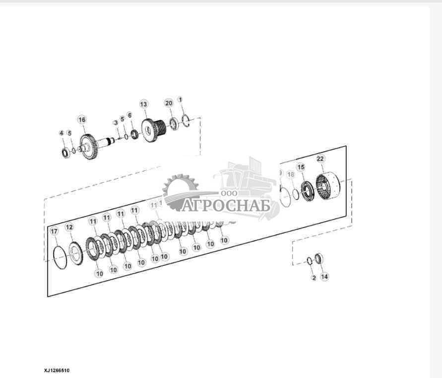 Узел муфты заднего хода 